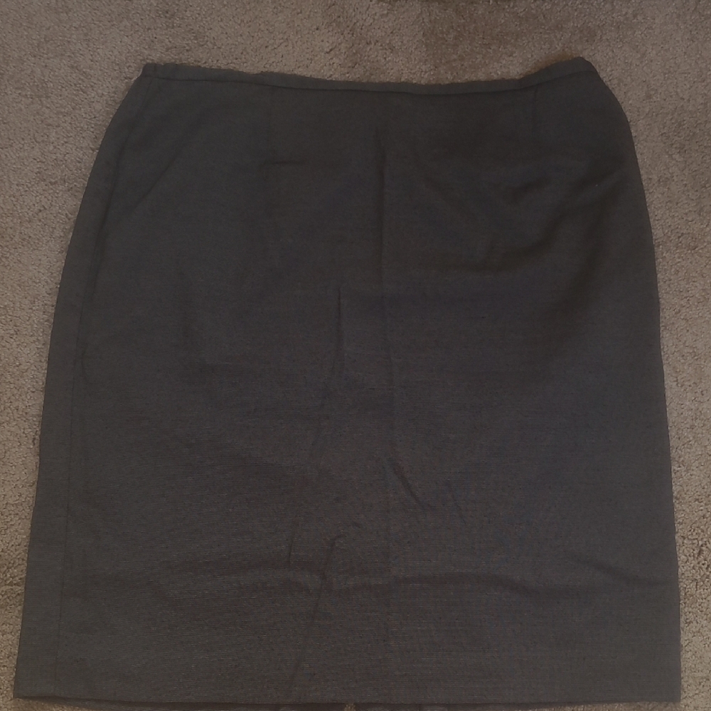 Norton McNaughton Charcoal  Pencil Knee-Length Skirt